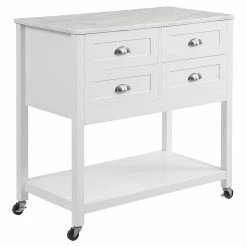 Brand new 🥰 Crosley Furniture Connell Farmhouse Wood Kitchen Island In White 🎁